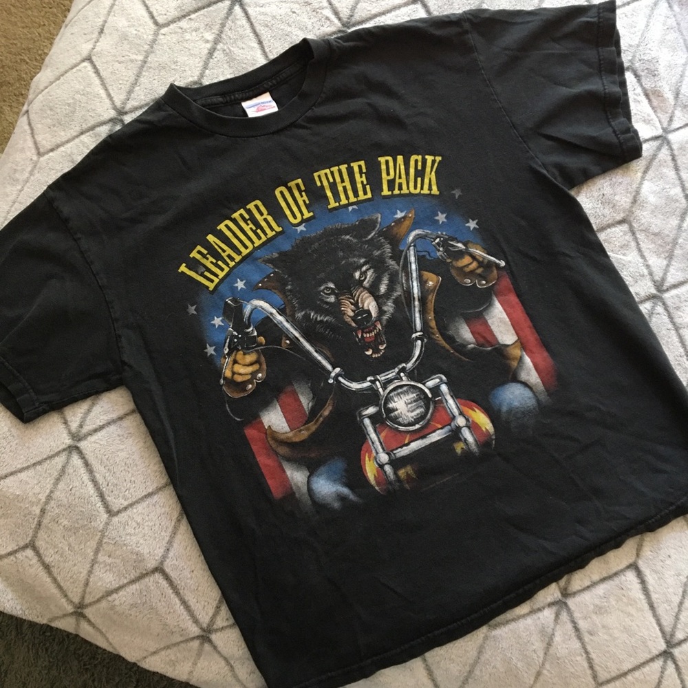 Vintage Wolf Motorcycle Shirt